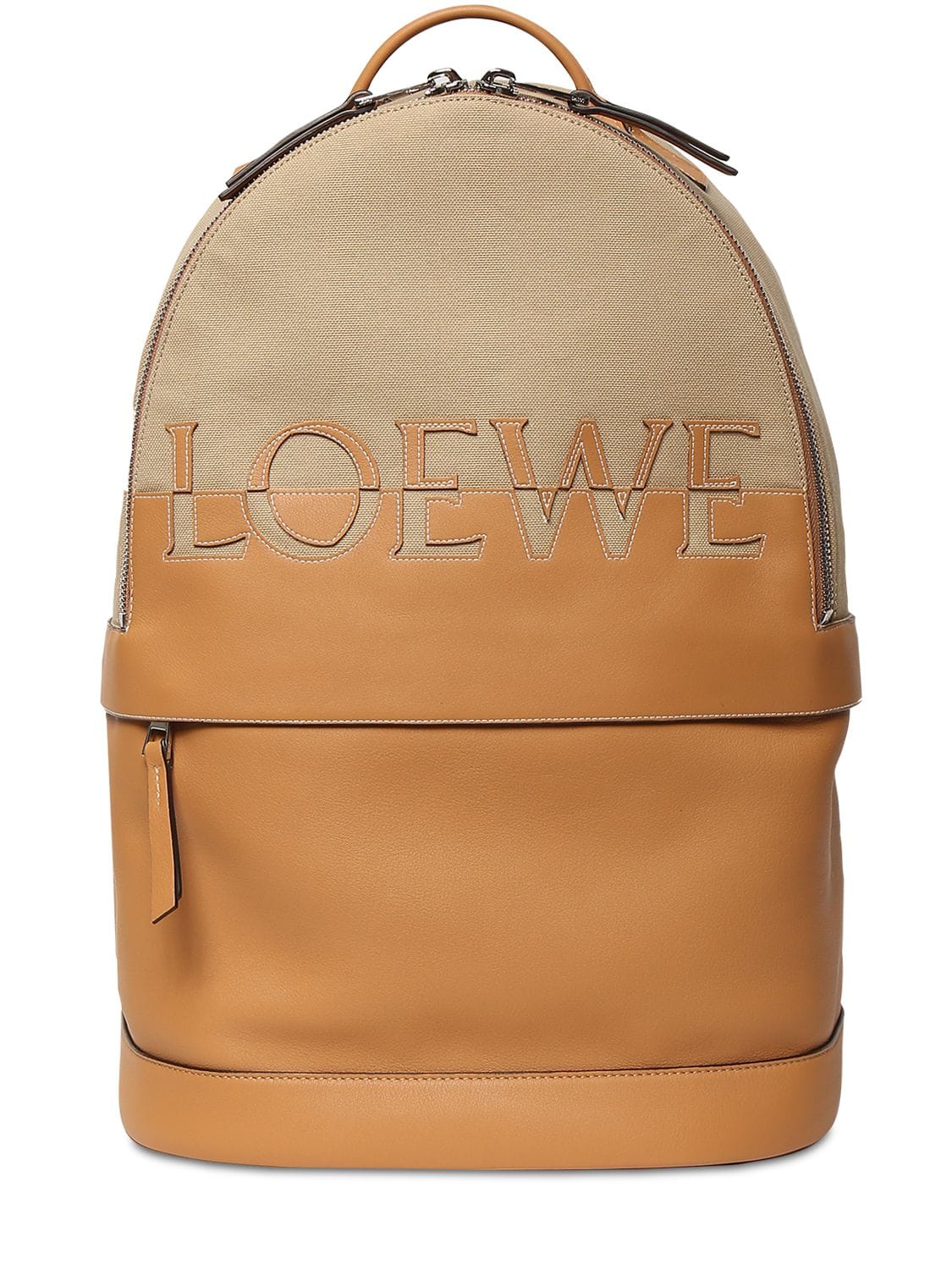 Logo Canvas & Leather Backpack - LOEWE - Modalova