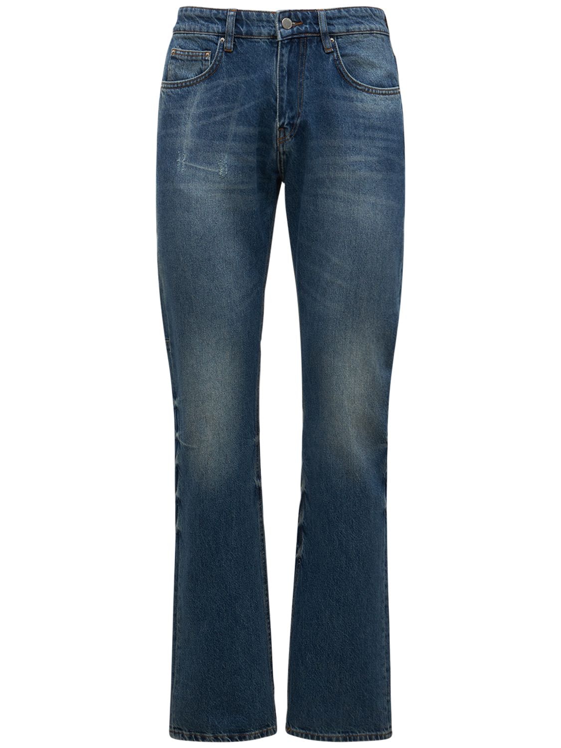 Hombre Jeans Rectos De Denim Color Índigo Envejecido 28 - FLANEUR HOMME - Modalova