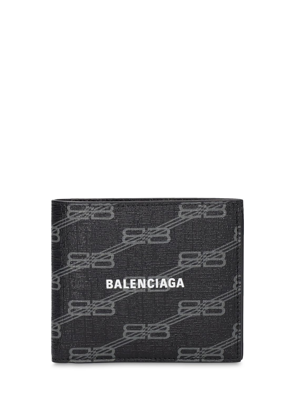 Logo Printed Faux Leather Wallet - BALENCIAGA - Modalova