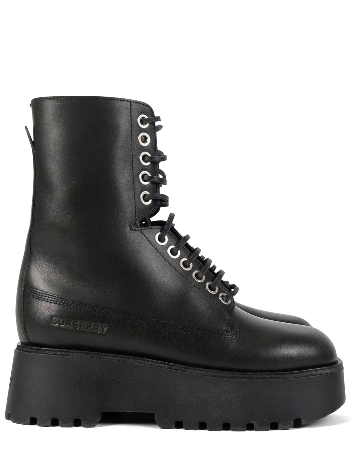 Mm Mason Grained Leather Combat Boots - BURBERRY - Modalova