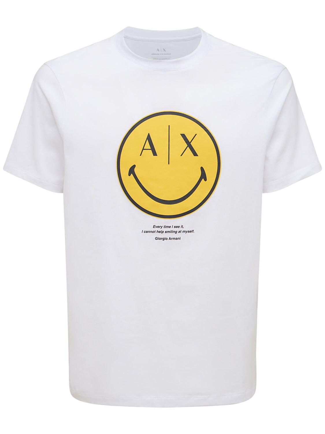 Smile Capsule Cotton Jersey T-shirt - ARMANI EXCHANGE - Modalova