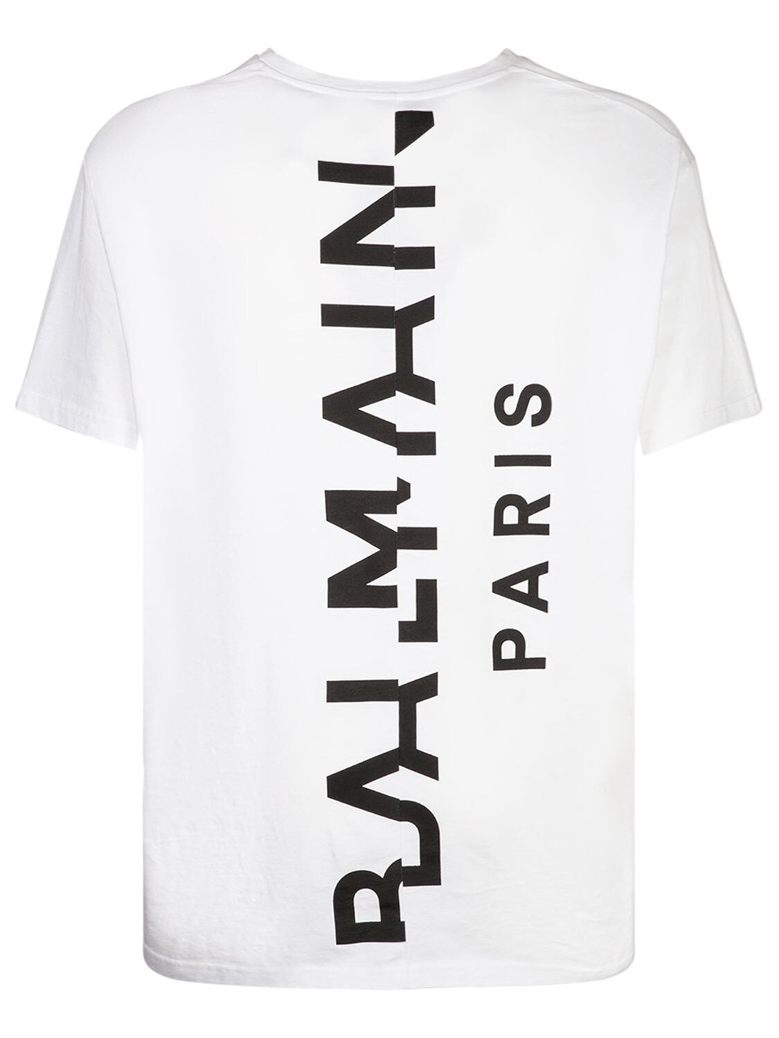 Maxi Logo Print Cotton Jersey T-shirt - BALMAIN - Modalova
