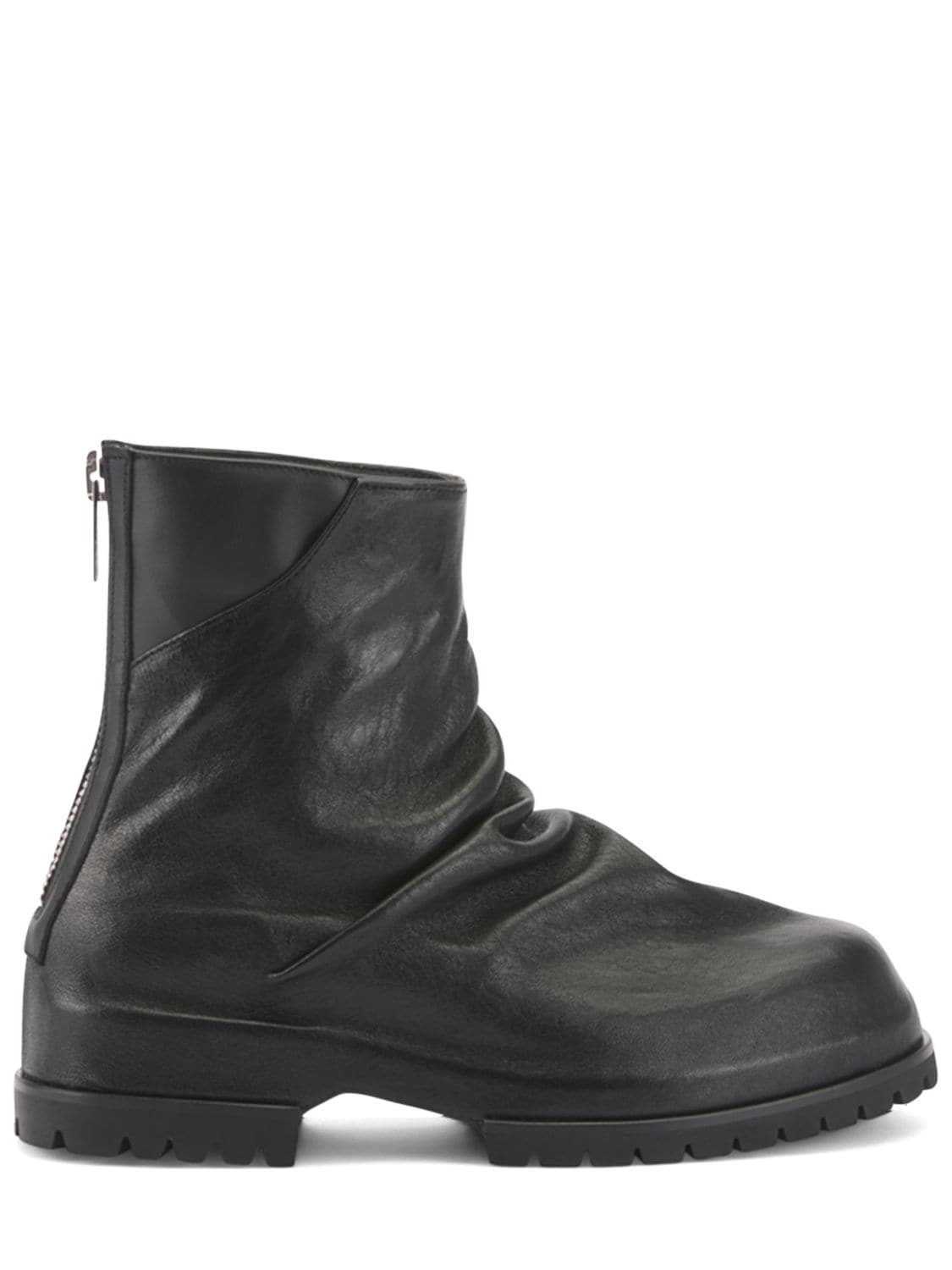 Marathon Leather Zipped Boots - 424 - Modalova