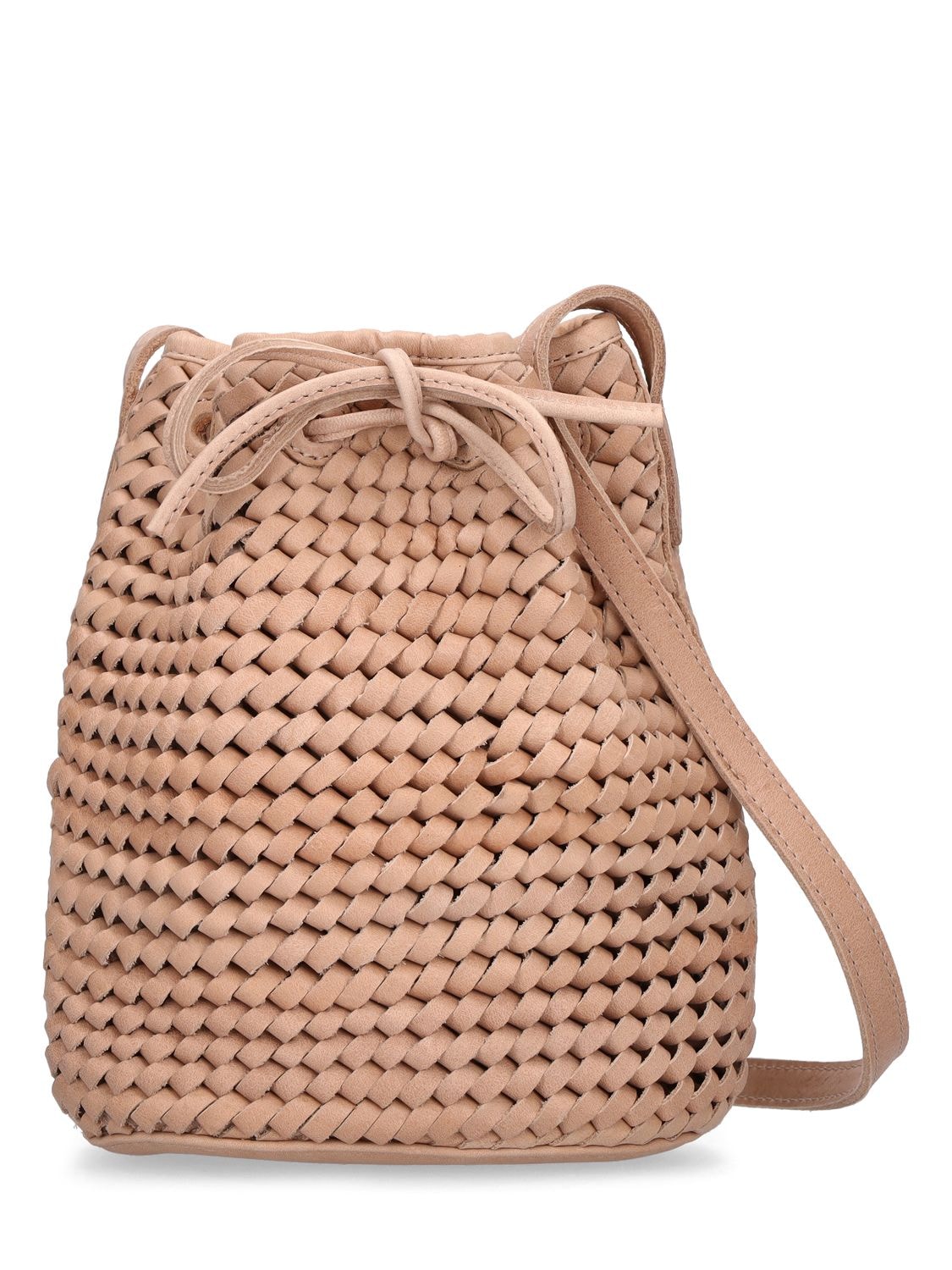 Isabelle Handwoven Leather Bucket Bag - BEMBIEN - Modalova
