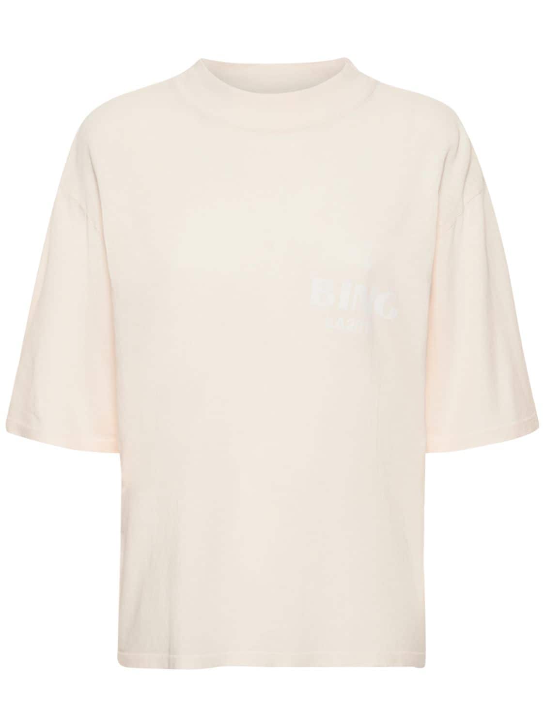 Mujer Camiseta De Algodón Jersey Con Logo Xs - ANINE BING - Modalova