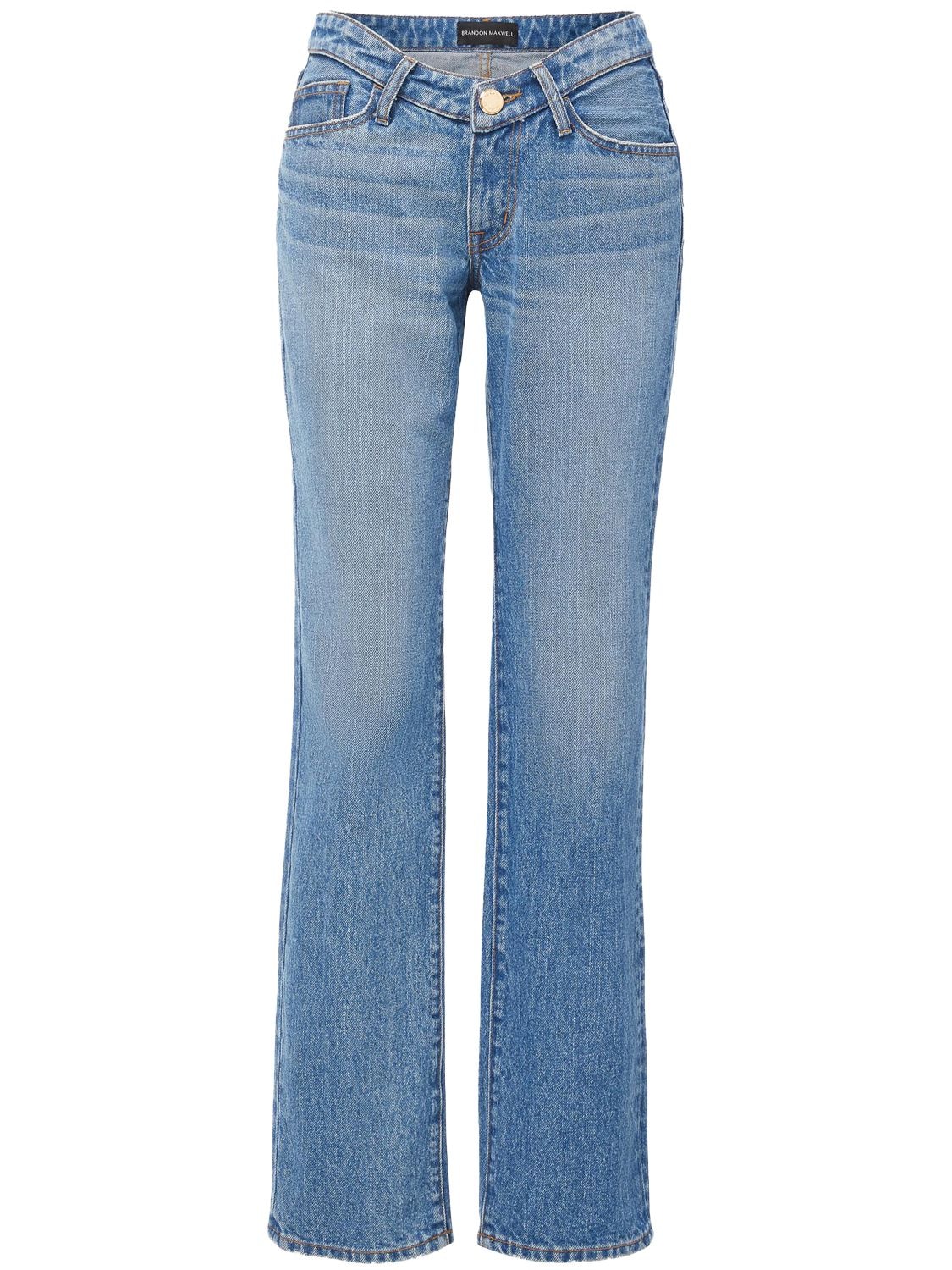 Scooped Waist Denim Straight Jeans - BRANDON MAXWELL - Modalova