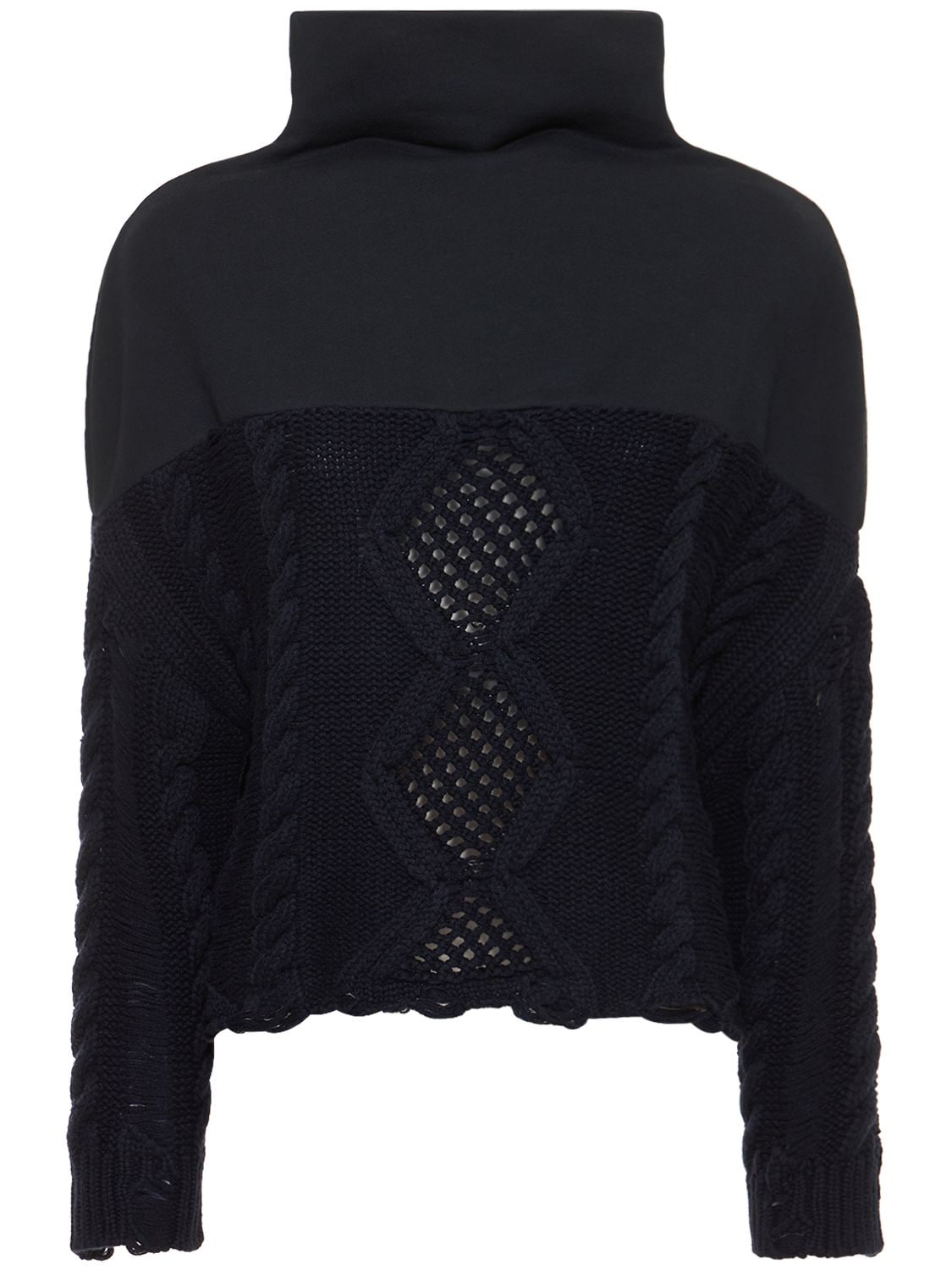 Hybrid Cotton & Cashmere Knit Sweater - AMIRI - Modalova