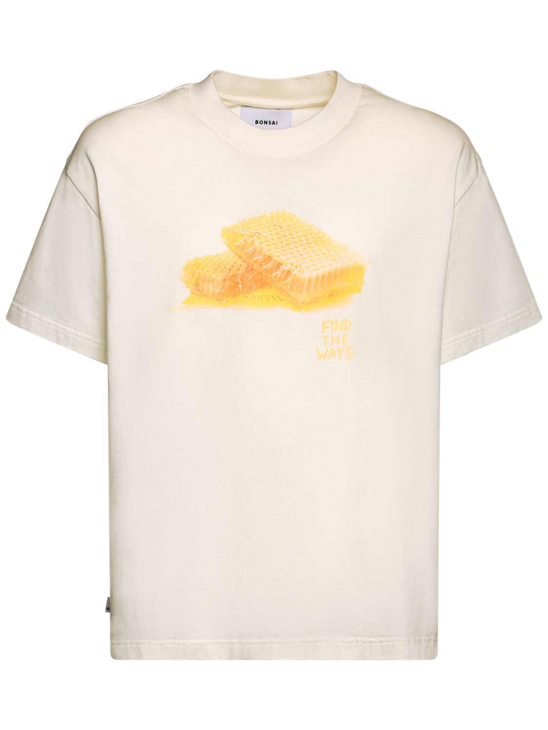 Honey Print Cotton T-shirt - BONSAI - Modalova
