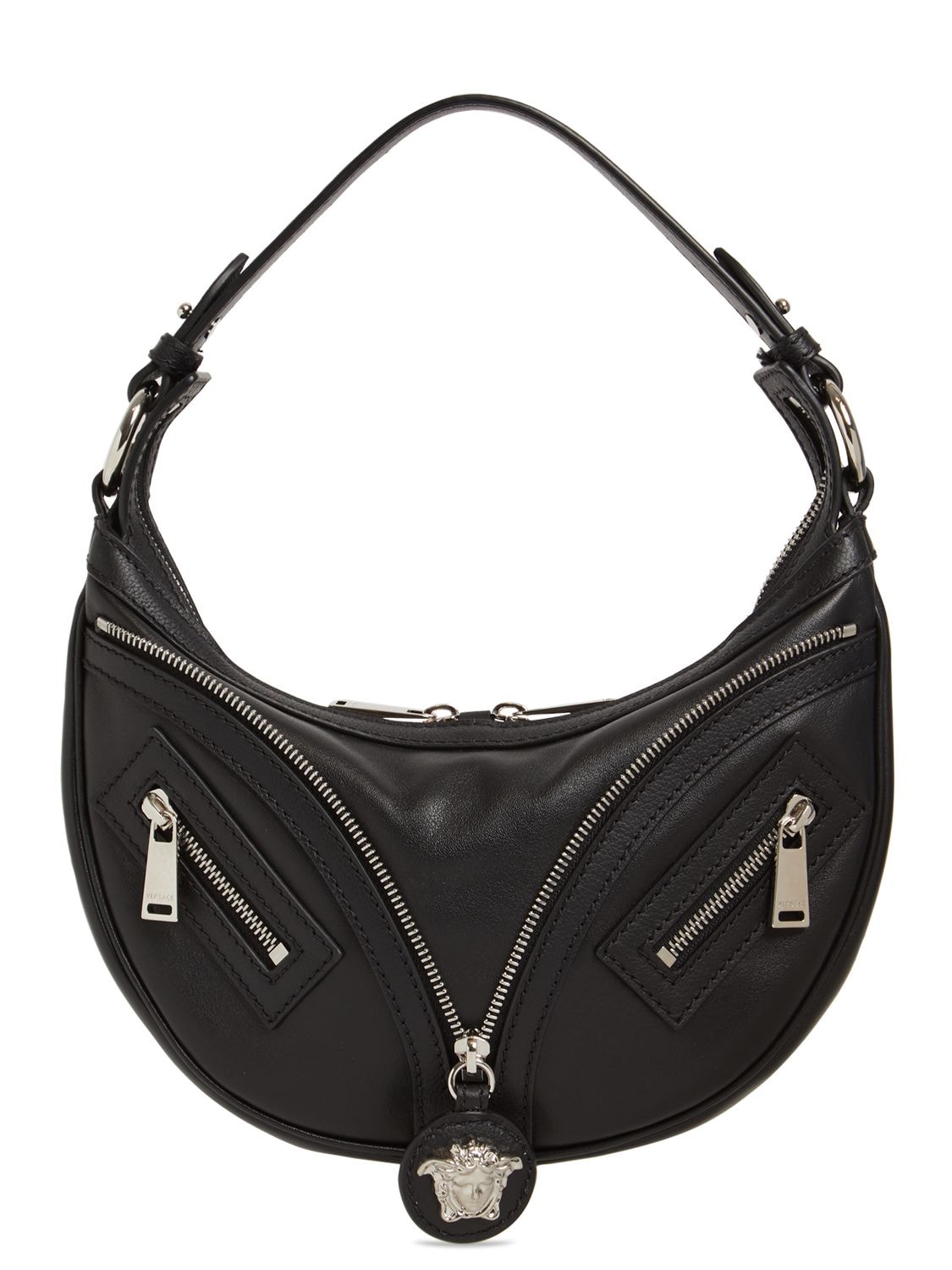 Small Smooth Leather Top Handle Bag - VERSACE - Modalova
