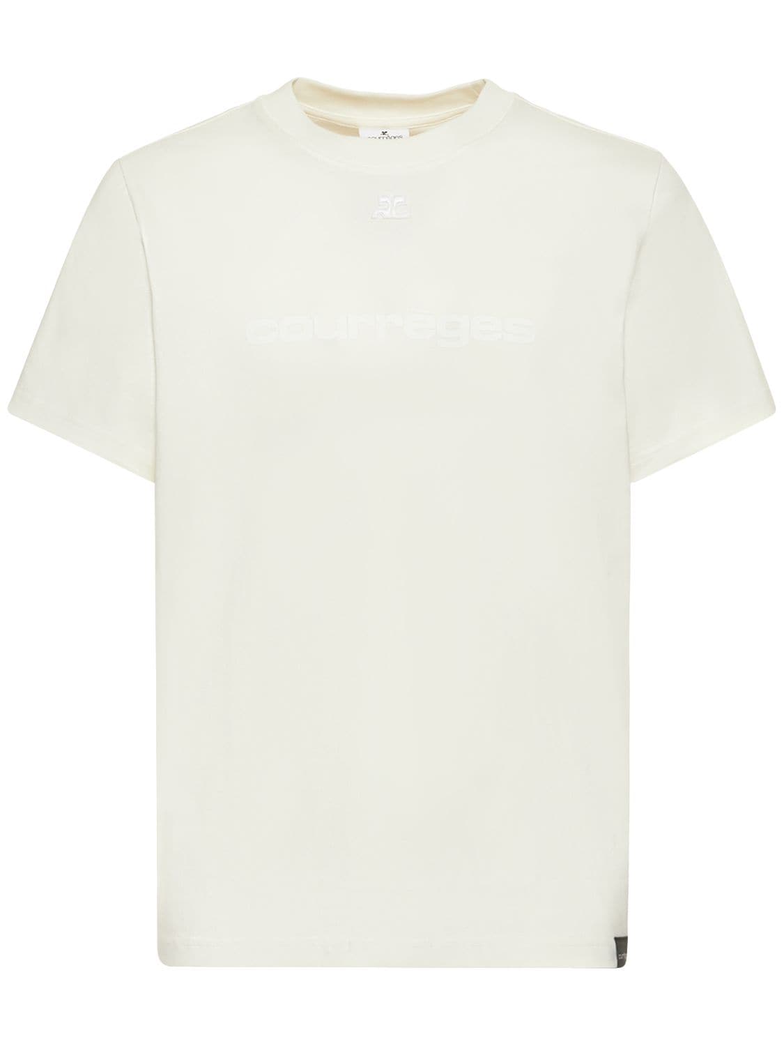 Classical Logo Cotton T-shirt - COURREGES - Modalova