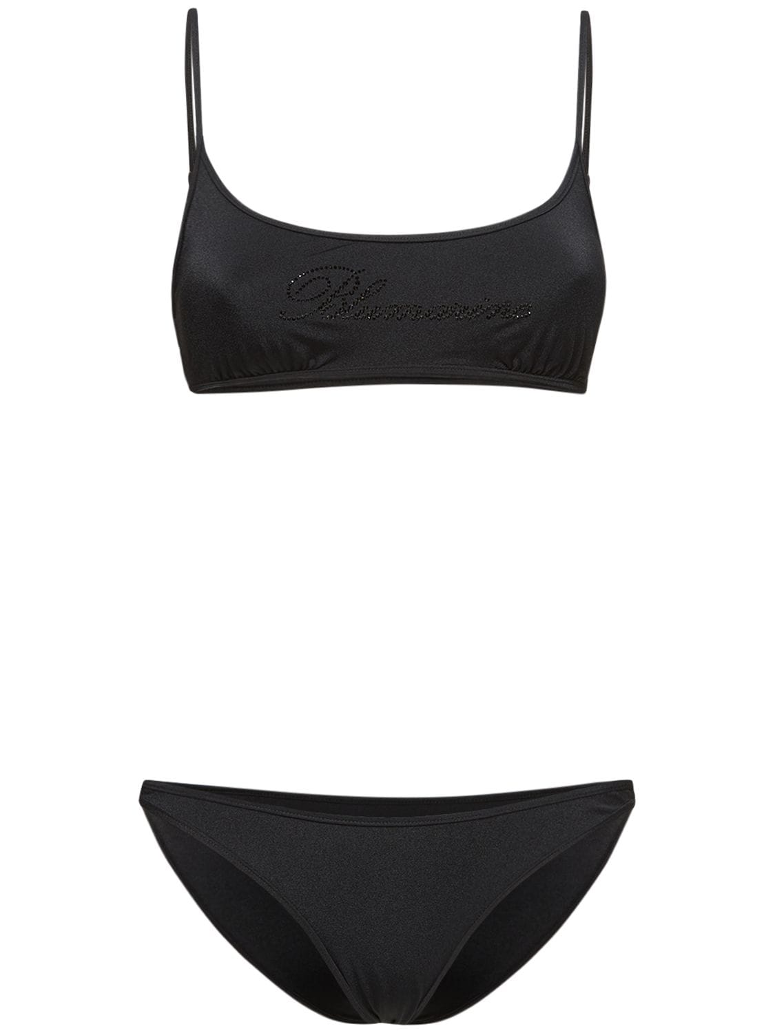 Embellished Logo Bikini Set - BLUMARINE - Modalova