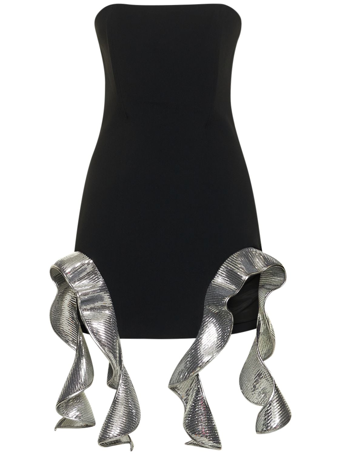 Ruffled Cady & Sequined Mini Dress - DAVID KOMA - Modalova