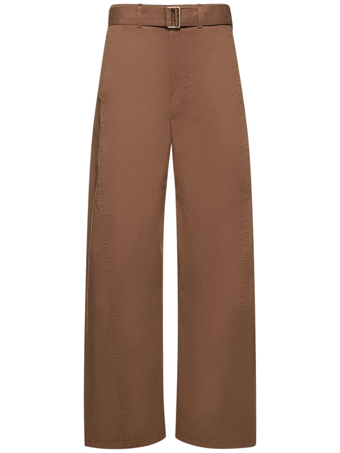 Belted Cotton Twisted Pants - LEMAIRE - Modalova