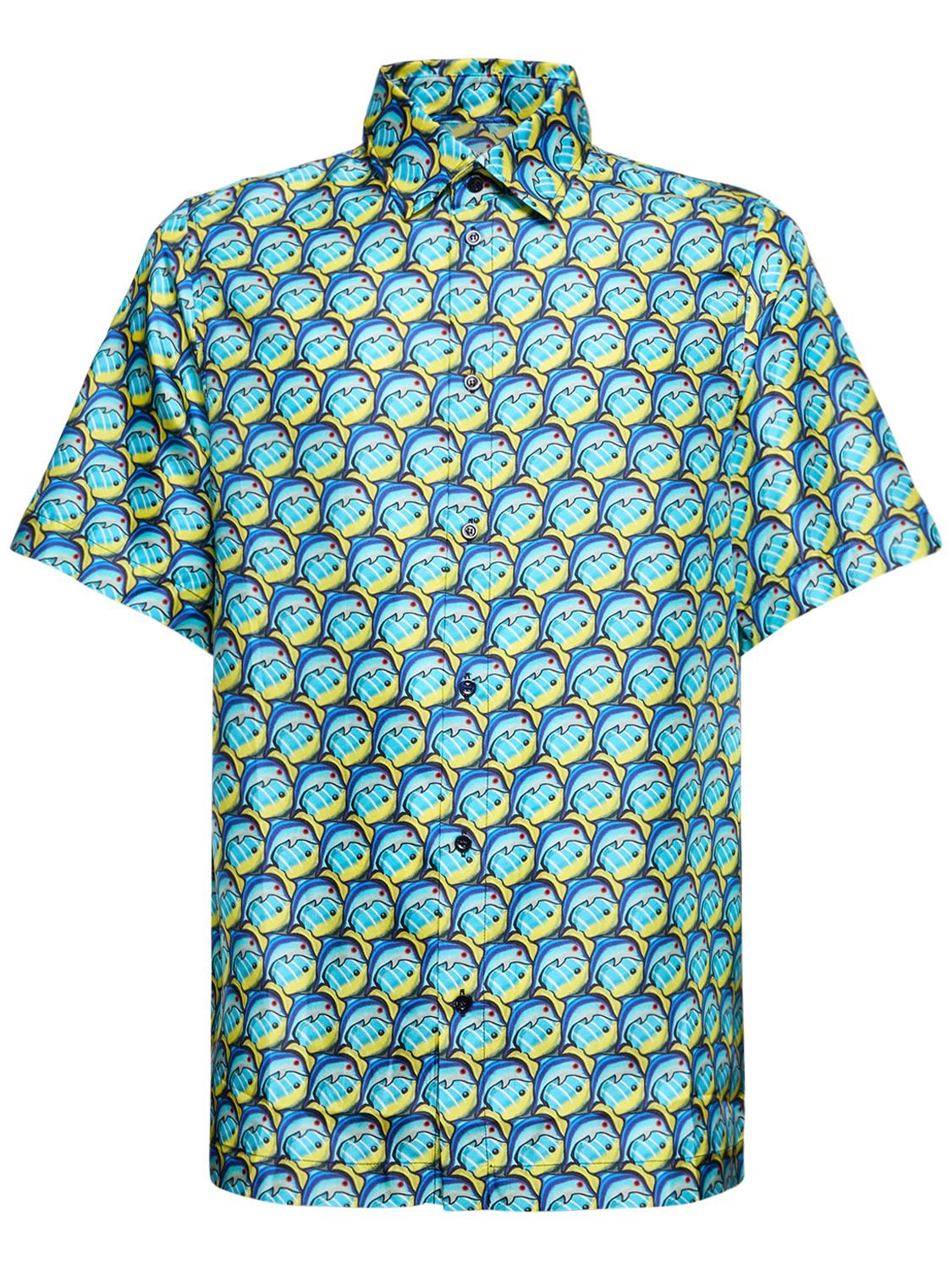 Hombre Camisa De Seda Estampada 46 - BOTTER - Modalova