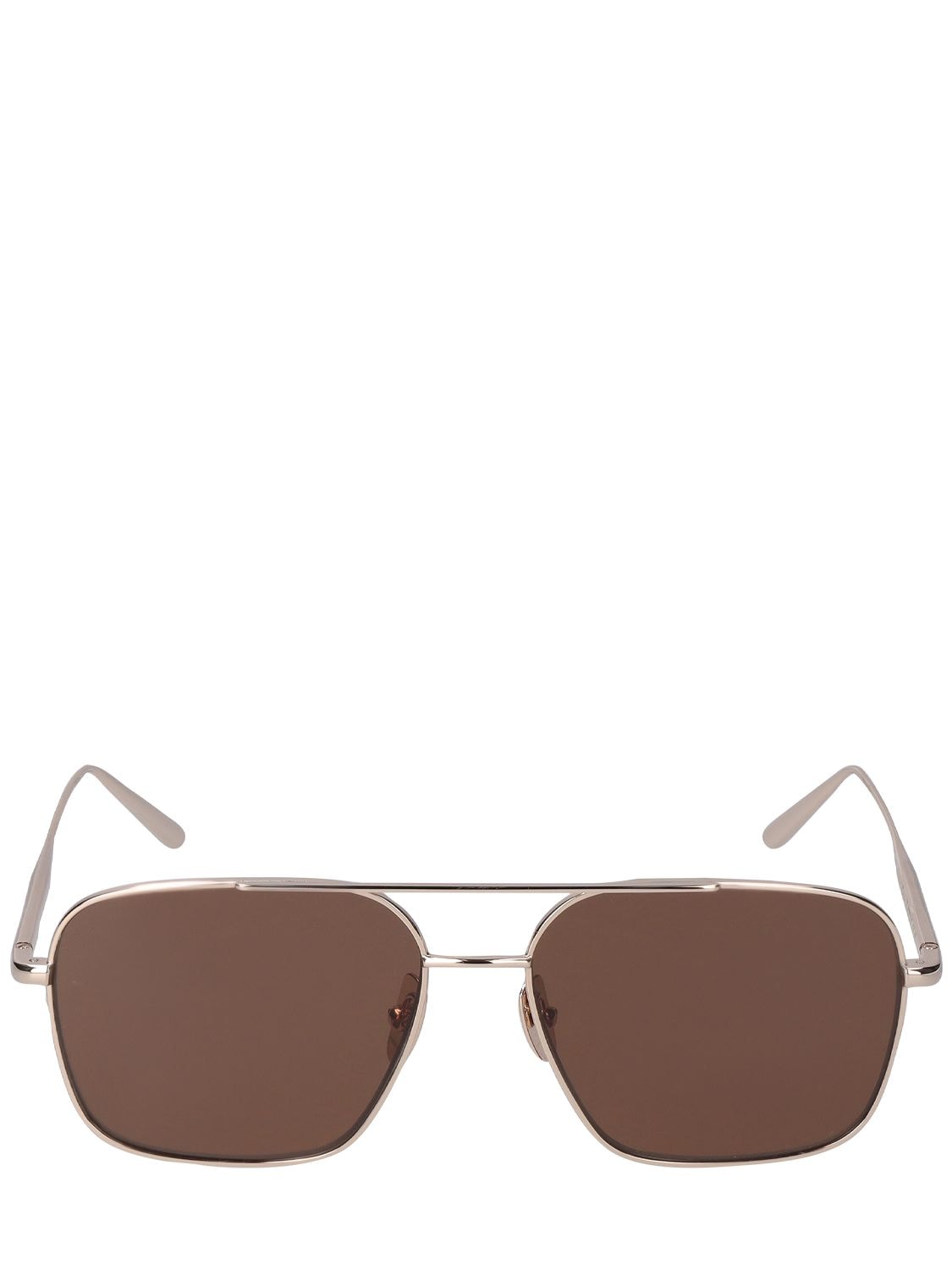 Braune Sonnenbrille Aus Edelstahl - CHIMI - Modalova