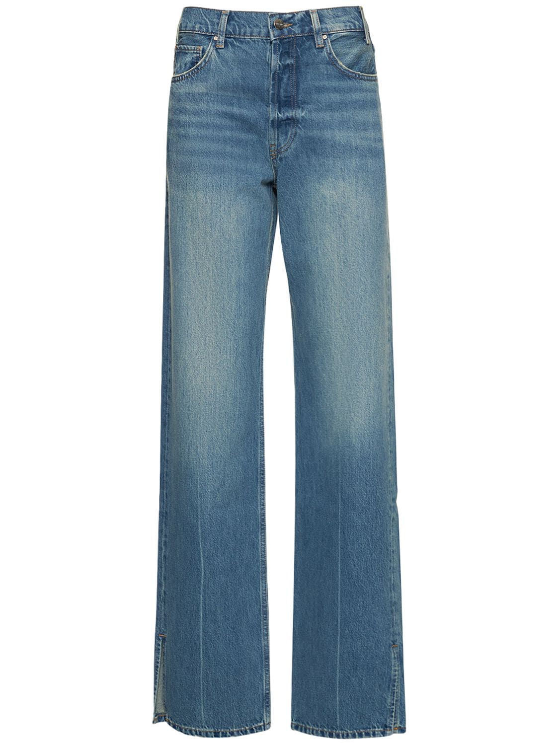 Roy Cotton Denim Straight Jeans - ANINE BING - Modalova