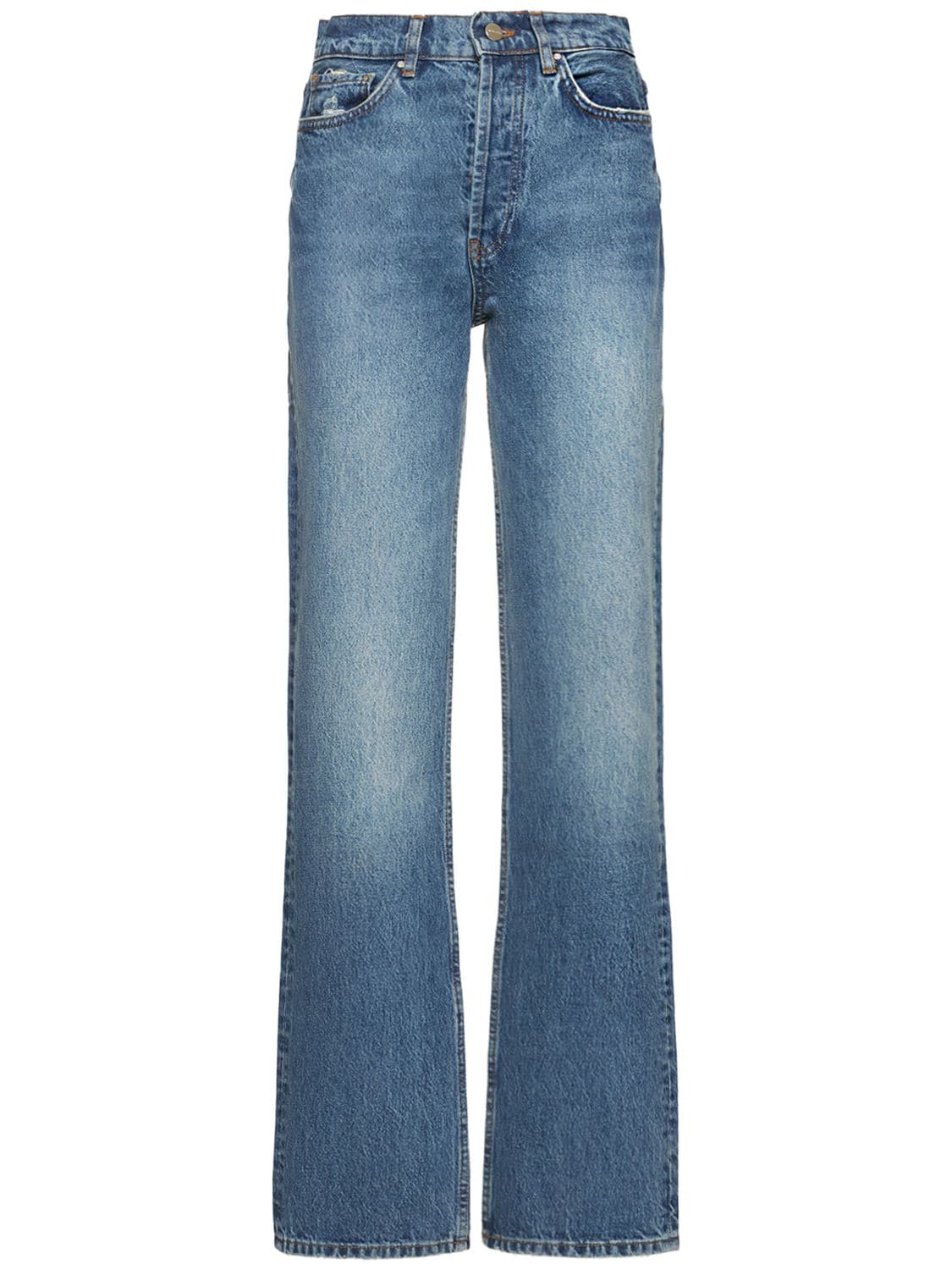 Mujer Jeans Rectos De Denim De Algodón 24 - ANINE BING - Modalova
