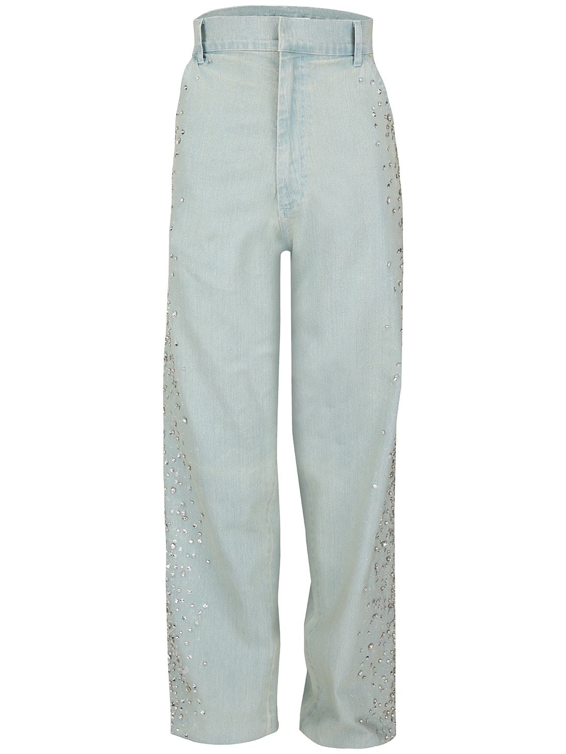 Embellished Highrise Wide Denim Jeans - DES PHEMMES - Modalova
