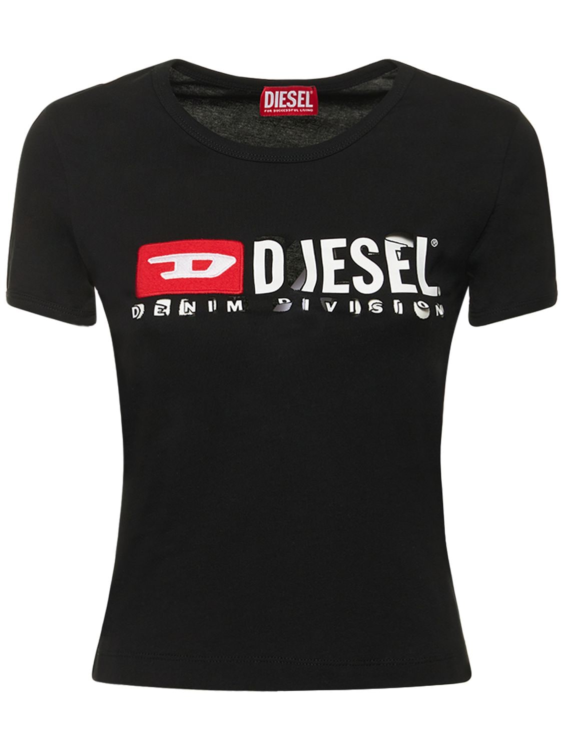 Logo Printed Cotton Jersey T-shirt - DIESEL - Modalova