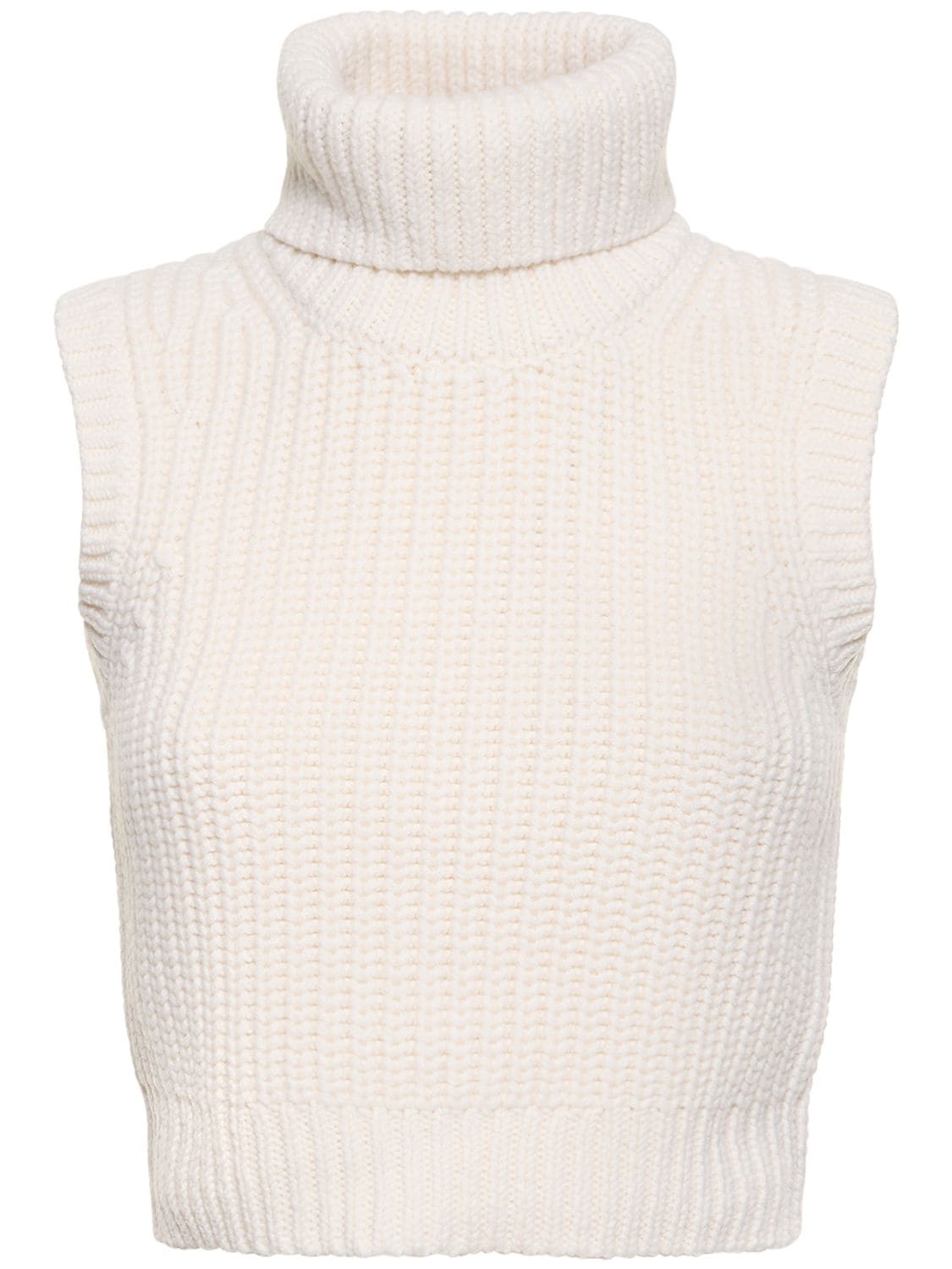 Shaker Cropped Ribbed Knit Cashmere Vest - MICHAEL KORS COLLECTION - Modalova