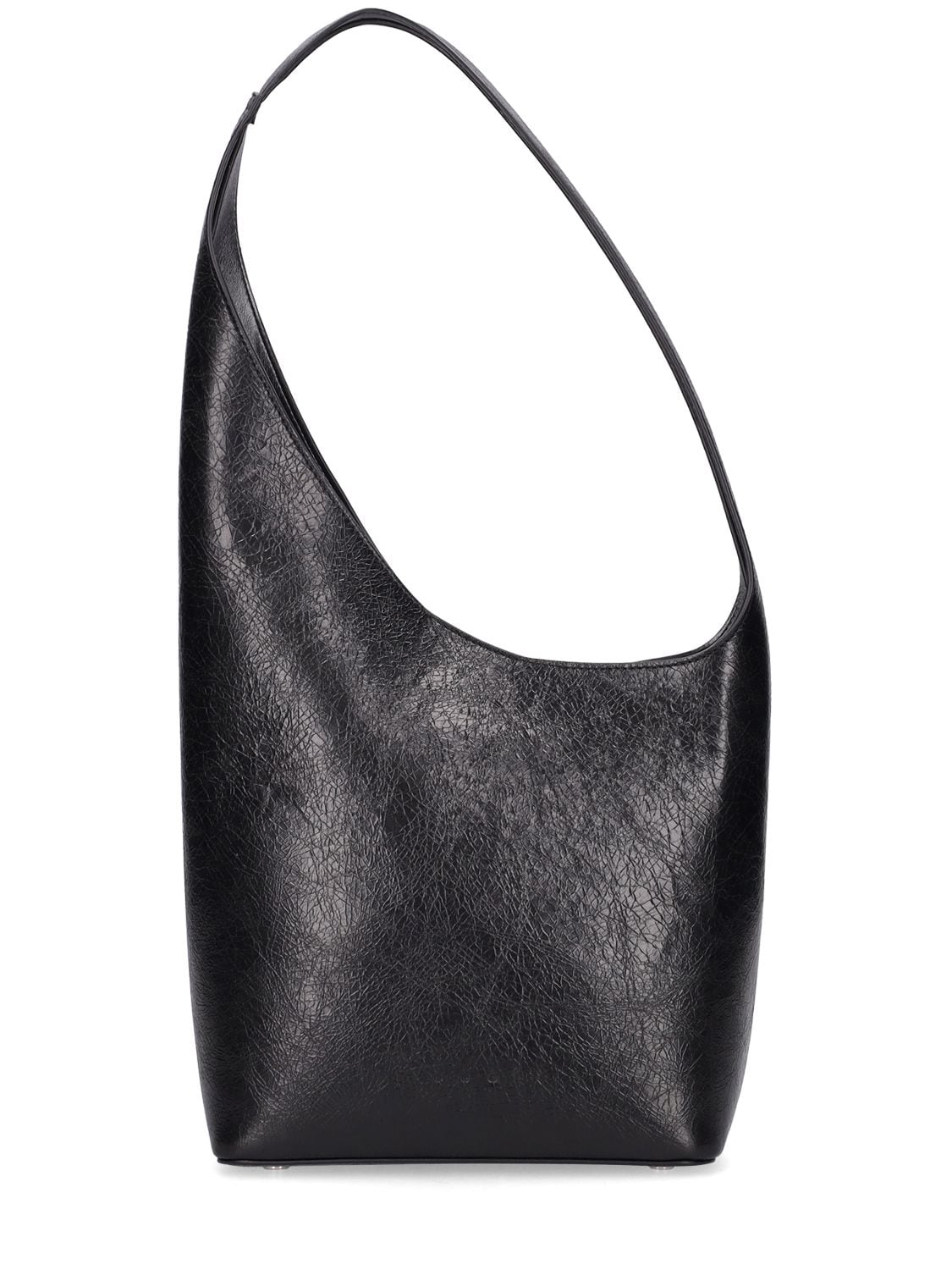 Demi Lune Crackled Leather Bag - AESTHER EKME - Modalova