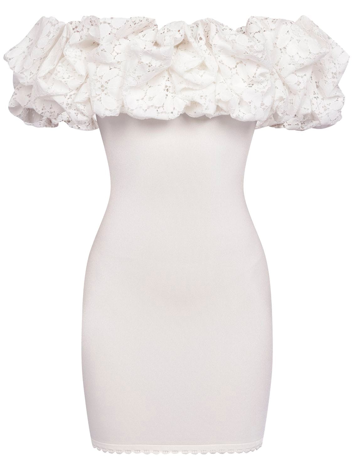 Sangallo Knit Ruffle Mini Dress - ALEXANDRE VAUTHIER - Modalova