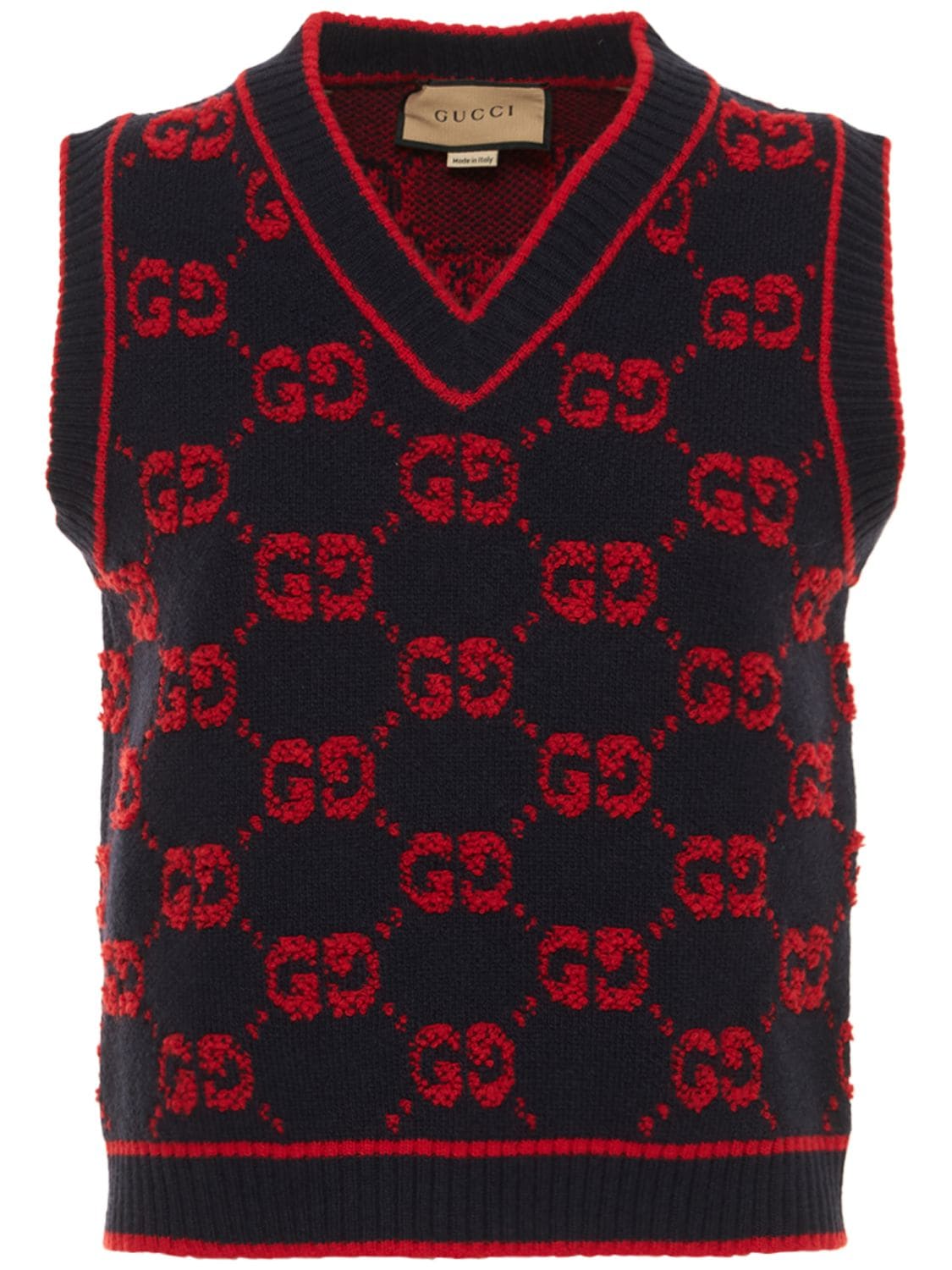 Wool Jacquard Vest - GUCCI - Modalova