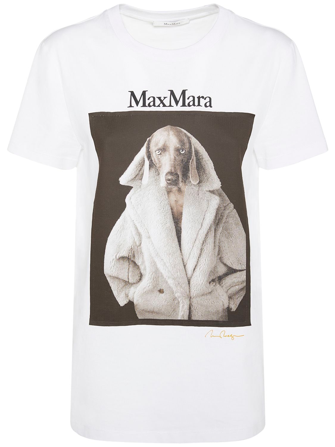 Bedrucktes T-shirt Aus Baumwolljersey „valido“ - MAX MARA - Modalova