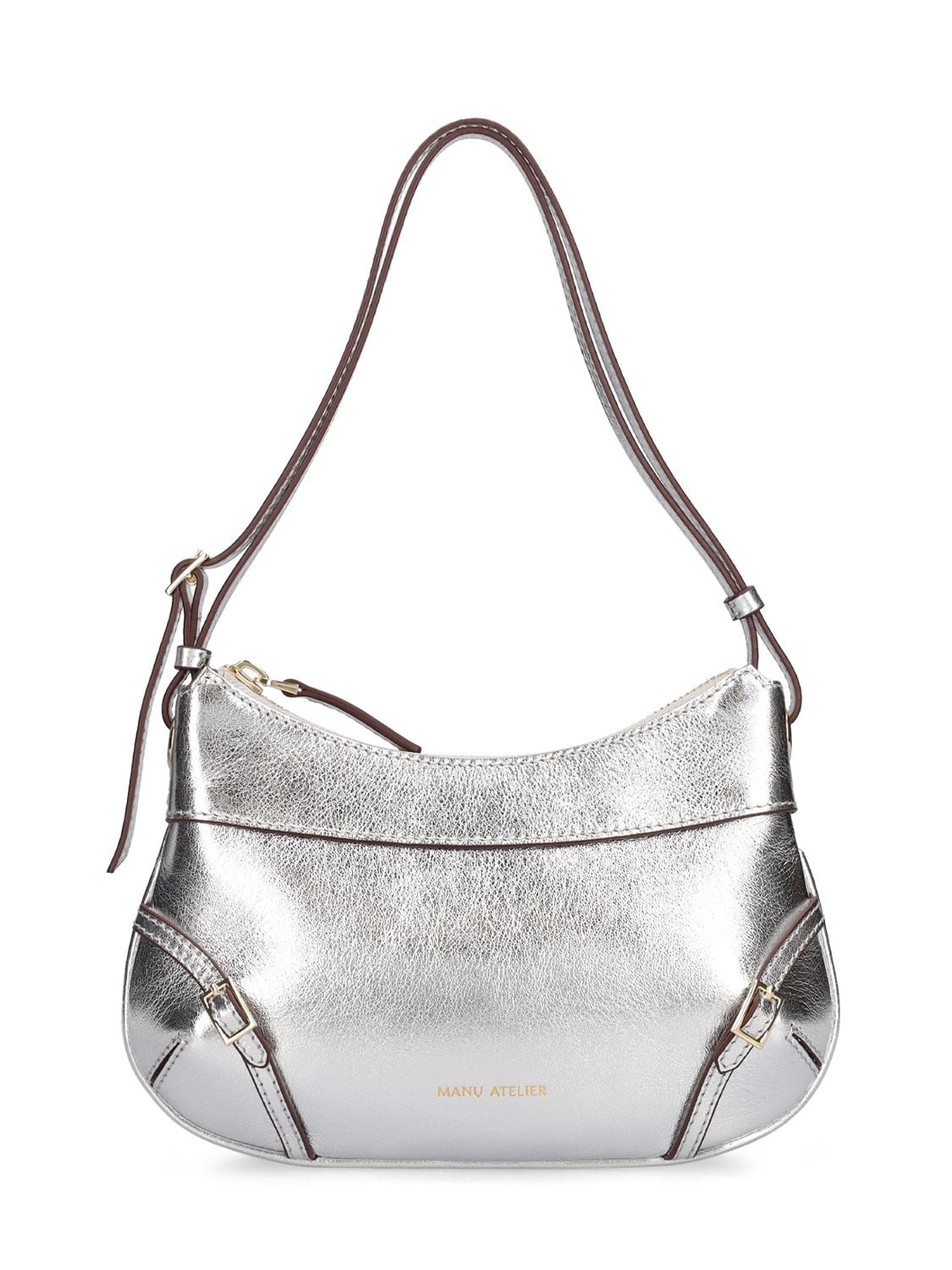 Hera Metallic Leather Shoulder Bag - MANU ATELIER - Modalova