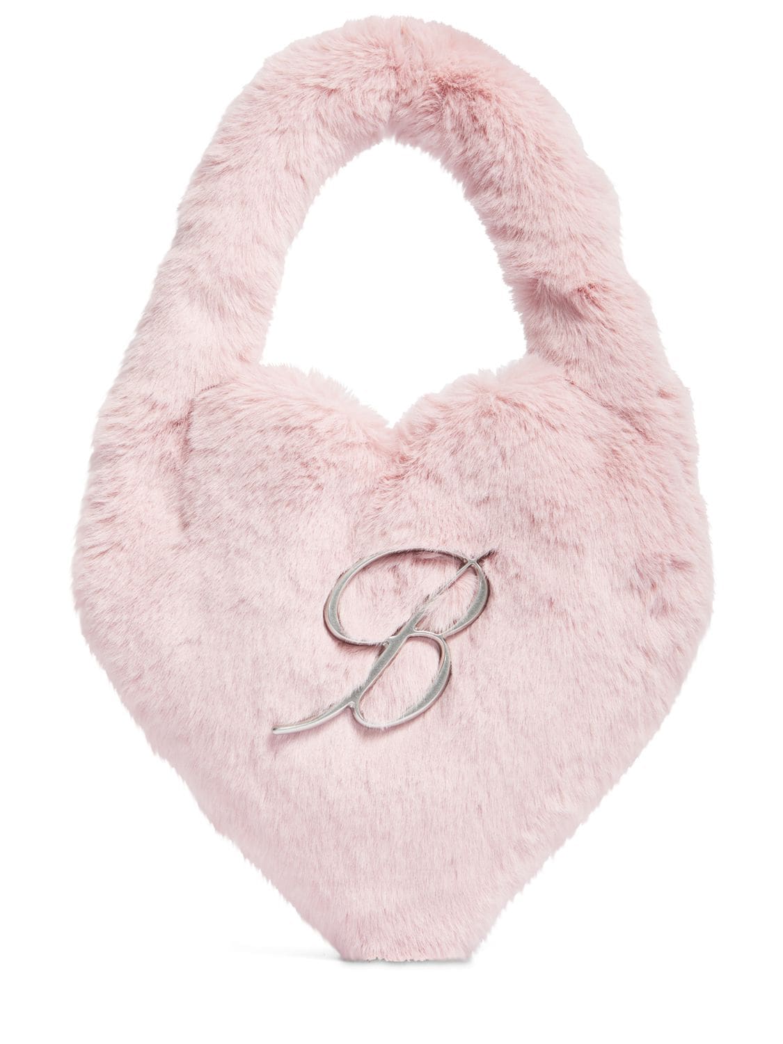 Faux Fur Heart Top Handle Bag - BLUMARINE - Modalova