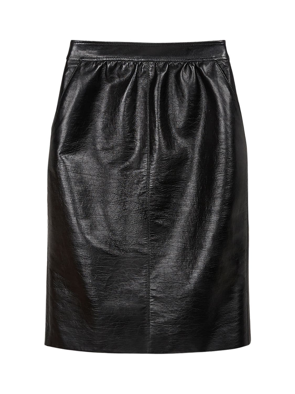 Leather Skirt - SAINT LAURENT - Modalova