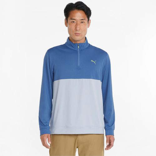 Gamer Colourblock Quarter-Zip Men's Golf Pullover Top, Grey, size 3XL - PUMA - Modalova