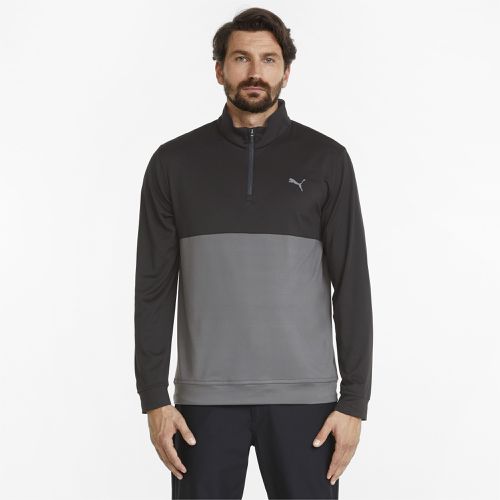 Gamer Colourblock Quarter-Zip Men's Golf Pullover Top, Grey, size 3X Large - PUMA - Modalova