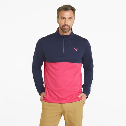 Gamer Colourblock Quarter-Zip Men's Golf Pullover Top, Dark Blue, size 3X Large - PUMA - Modalova
