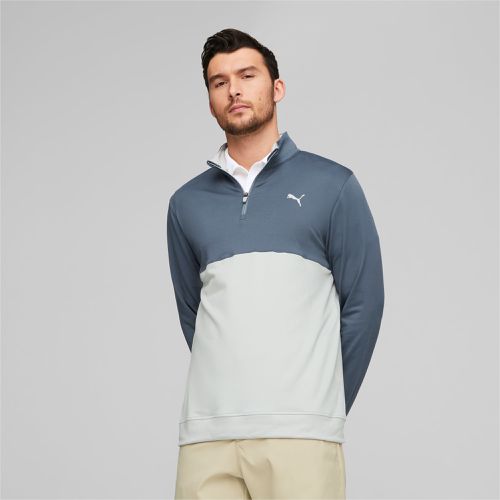 Gamer Colourblock Quarter-Zip Men's Golf Pullover Top, Grey, size 3X Large - PUMA - Modalova