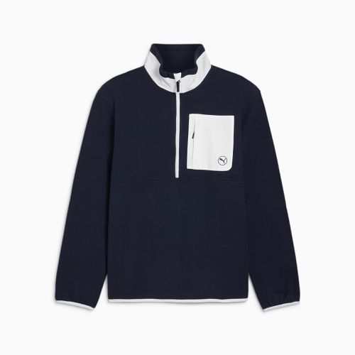 Quarter-Zip Fleece Golf Top Shirt Men, Dark Blue, size 3XL - PUMA - Modalova