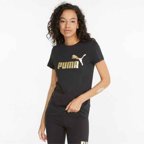 Essentials+ Metallic Logo T-Shirt Damen, /, Größe: XS, Kleidung - PUMA - Modalova