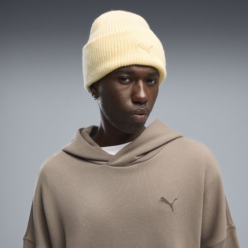 Wardrobe Essentials Chunky Mid Crown Beanie in Yellow - PUMA - Modalova