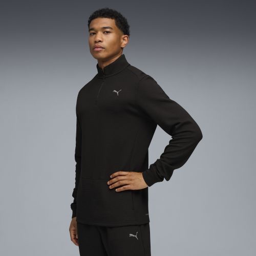 Top da training con zip corta CLOUDSPUN da uomo, Accessori, Nero, S - PUMA - Modalova