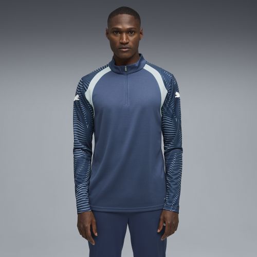 Top da calcio con zip corta individualFINAL da uomo, Accessori, Blu, S - PUMA - Modalova