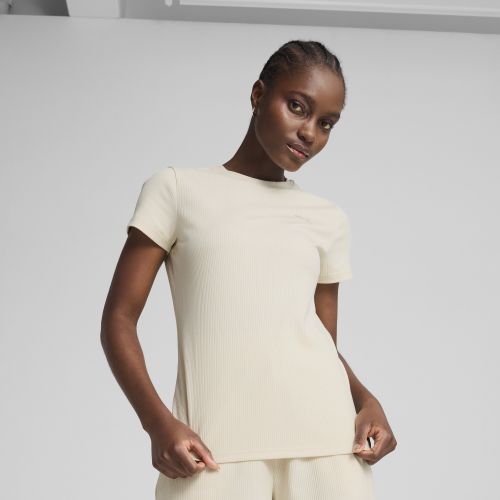 Camiseta de canalé ESS ELEVATED para mujer, Ropa, Blanco, L - PUMA - Modalova