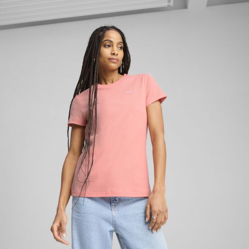 Camiseta de canalé ESS ELEVATED para mujer, Ropa, Rosa, L - PUMA - Modalova