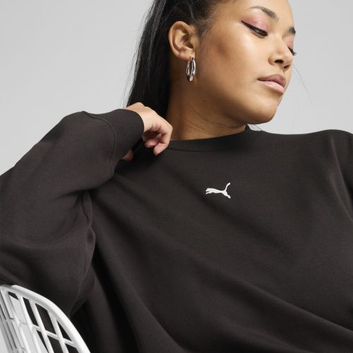 Girocollo oversize Essentials da donna, Abbigliamento, Nero, XXS - PUMA - Modalova