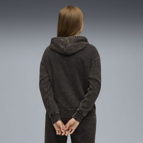 Sudadera holgada efecto lavado con capucha Essentials Elevated para mujer, Ropa, Negro, XXS - PUMA - Modalova
