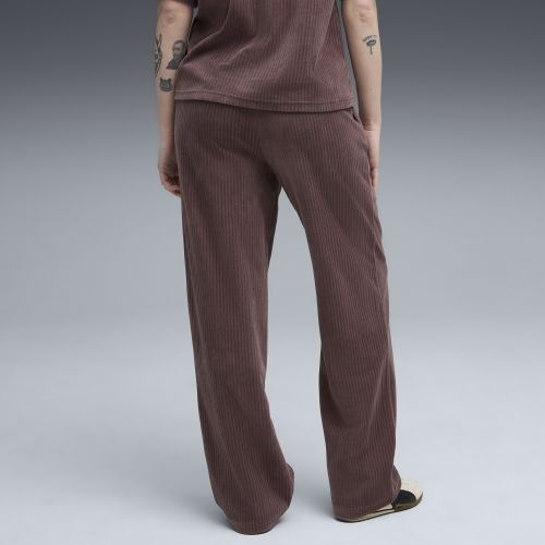 Pantaloni dritti a coste Essentials Elevated da donna, Abbigliamento, Viola, S - PUMA - Modalova