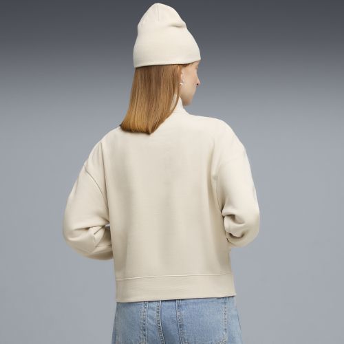 Sudadera corta con media cremallera Class para mujer, Ropa, Blanco, XXS - PUMA - Modalova