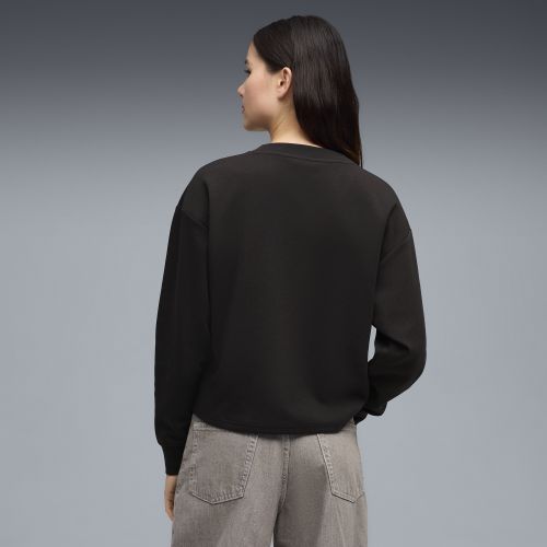 Sudadera Essentials Elevated de cuello V para mujer, Ropa, Negro, S - PUMA - Modalova