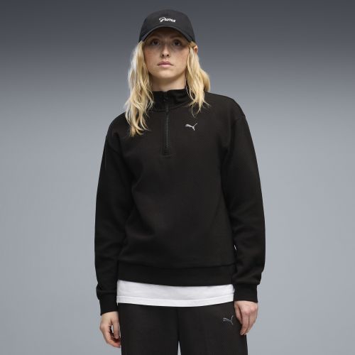 Sudadera Essentials Elevated Standard de cuello con cremallera para mujer, Ropa, Negro, S - PUMA - Modalova