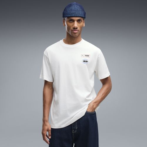 Camiseta Graphics Stacked de corte holgado para hombre, Ropa, Blanco, S - PUMA - Modalova