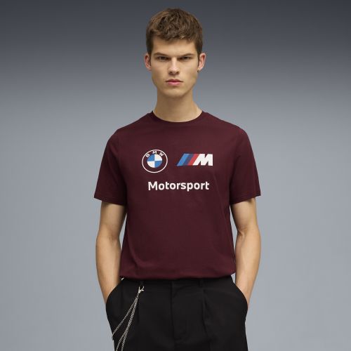 T-shirt BMW M Motorsport Essentials Logo da uomo, Abbigliamento, Rosso, S - PUMA - Modalova